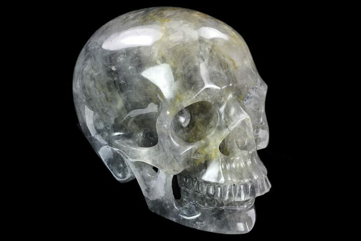 Carved Smoky Quartz Crystal Skull #127567